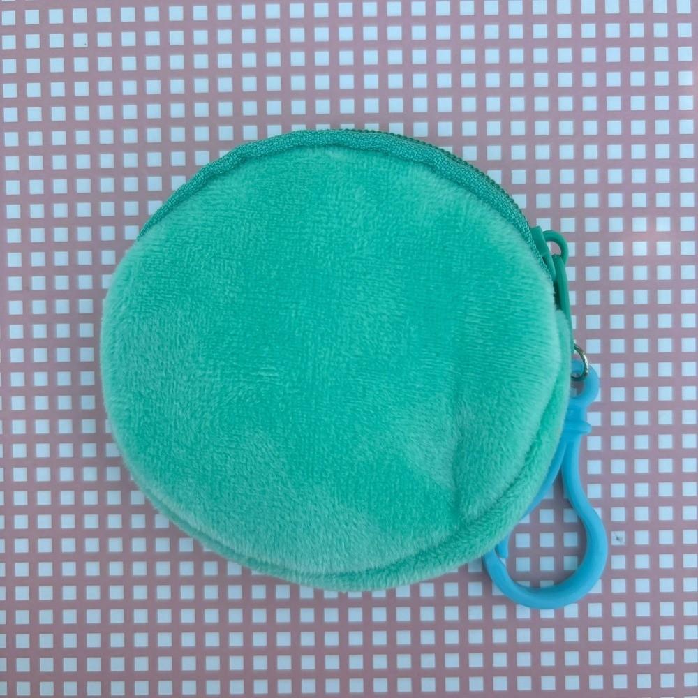 Round Shape ID Card Bag Solid Color Keychain Wallet Fashion Coin Purse  Gift