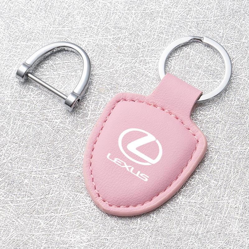 

Car Logo Keychain Modeling Leather Key Ring Decorative For Lexus Fsport RX330 IS250 Ct200h RX350 IS300h ES350 GS300 GX470 LX570