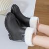 New Fashionable Low-top Short Rain Boots Rain Shoes Non-slip Water Shoes Waterproof Women's Thermal Velvet Rubber Shoes