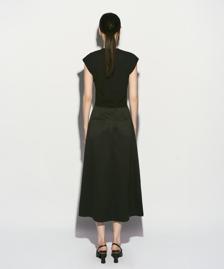 Rie Draped Silky Skirt