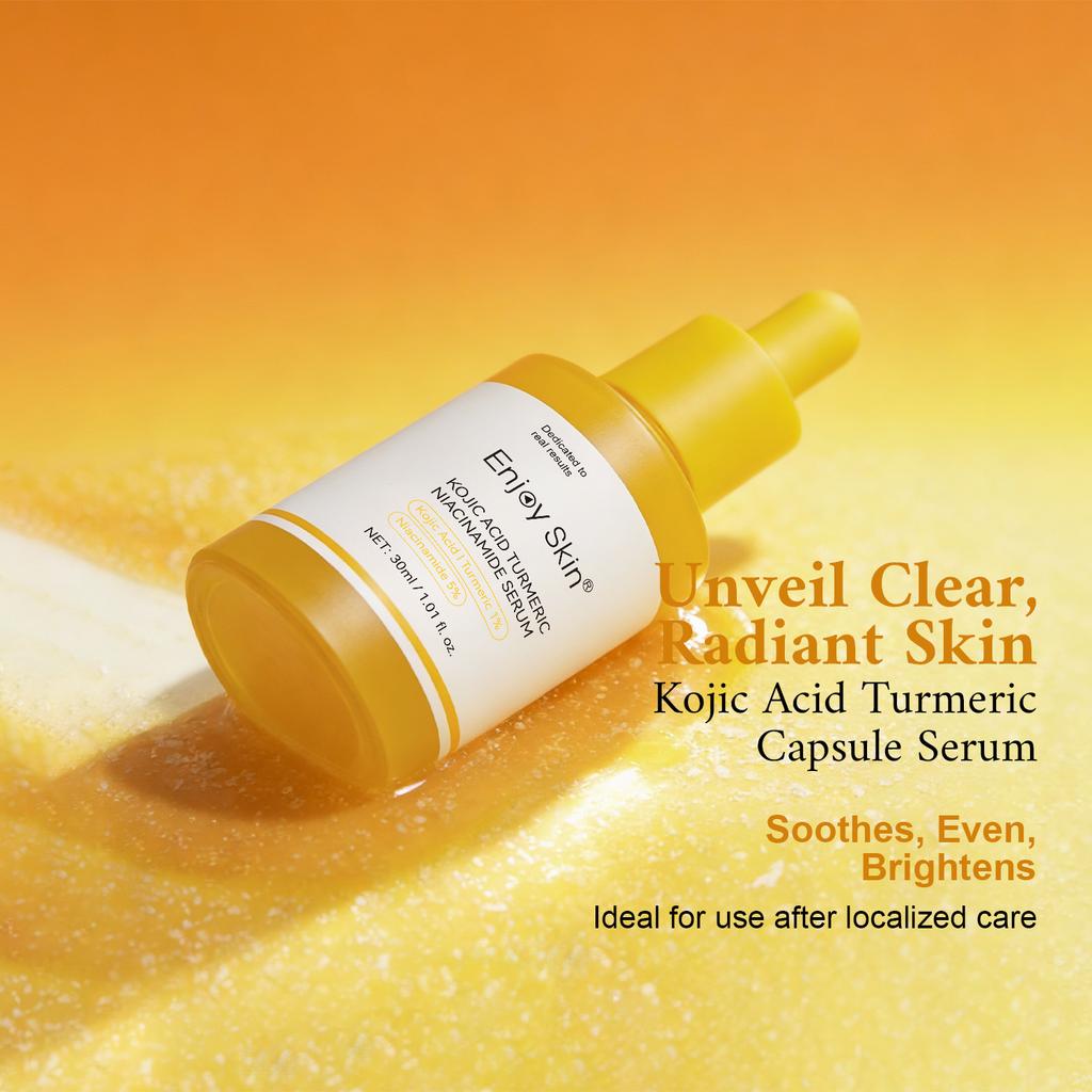Anti-Wrinkle Brightening Serum with Kojic Acid Turmeric Extract 1% + 5% Niacinamide