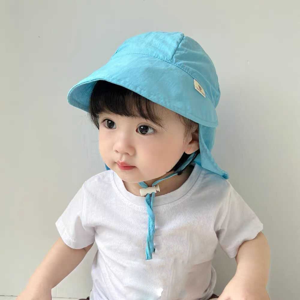 Neck Ear Cover Kids Beach Cap UV Protection Sunscreen Bucket Hat Breathable Children Sun Hat  Kids