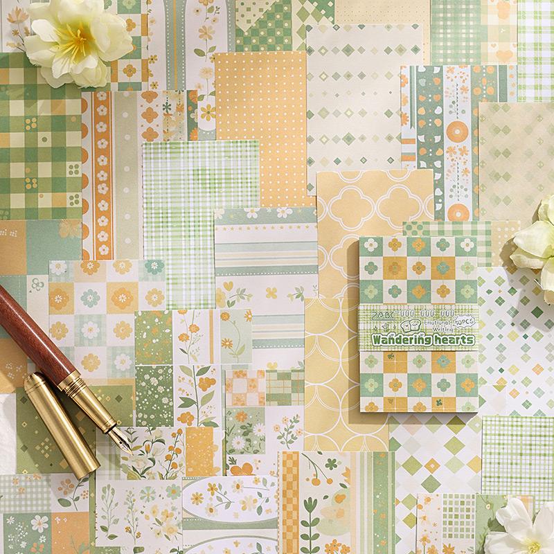 50pcs Vintage Paper Multi Style Deco Retro Stationery Supplies Writing Paper Junk Journal Label Scrapbooking Material Supplies