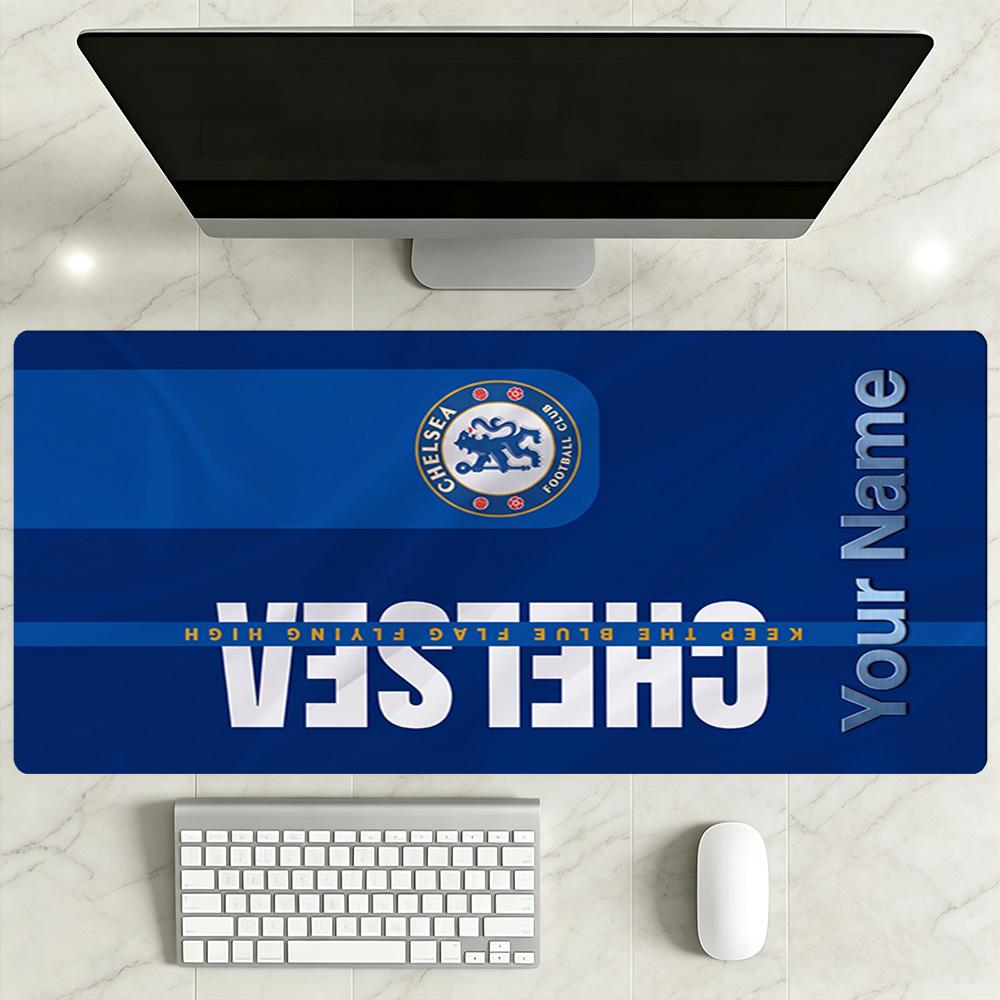 Chelsea Fc Football Player Personalized Name Mouse Pad Desk Mat HD Print Desk Pad Non-Slip Rubber Bottom Office Desk Accessory