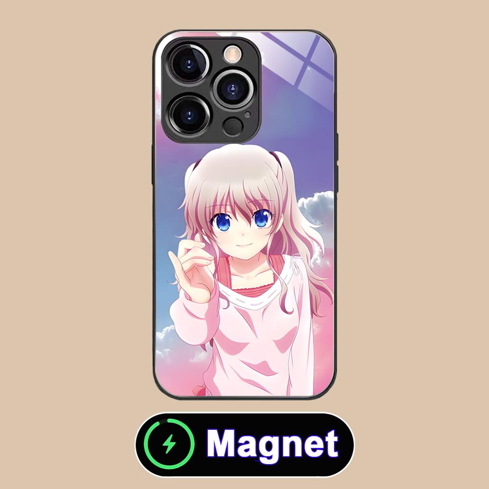 

Чехол для мобильного телефона Charlotte Tomori Nao Glass MagSafe для iPhone 17 16 15 14 13 12 11 Air Pro Max Plus Mini Цветная крышка iPhone 11 Pro Max