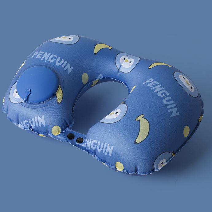Inflatable Travel Neck Pillow for Airplane Train Car Washable Pillowcase U Shaped Office Napping Pillow,Home Head Neck and Lumbar Support