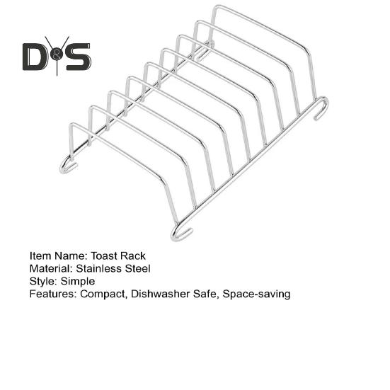 Подставка для тостов из нержавеющей стали на 8 слотов — фото 8