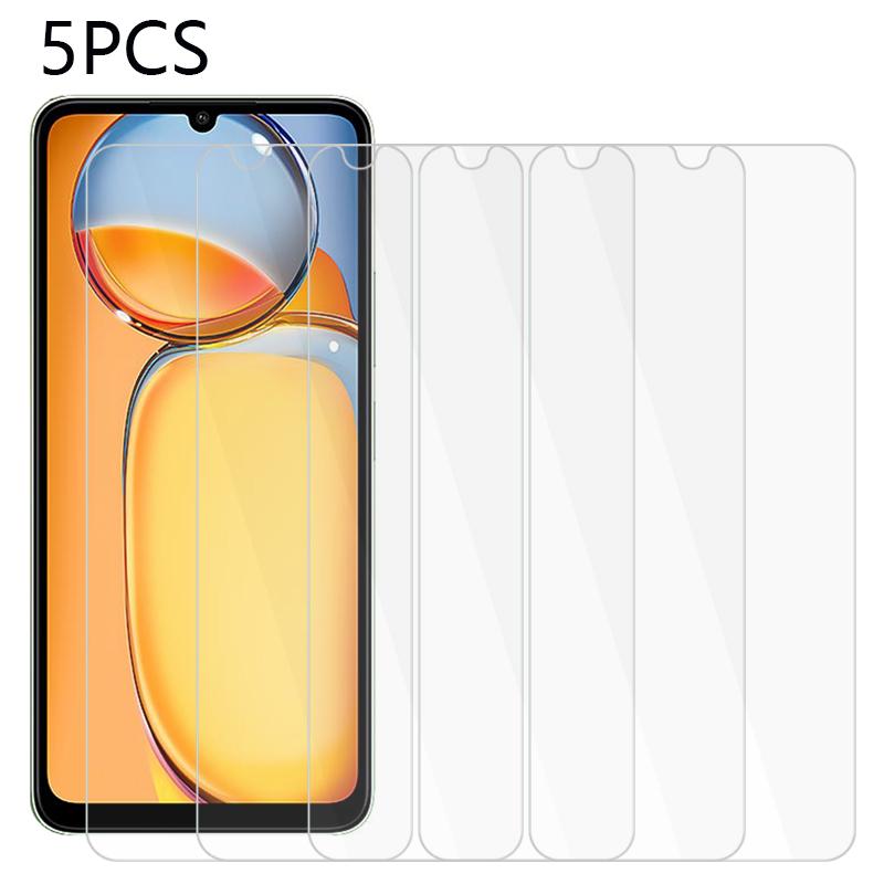 

5PCS For Xiaomi Redmi 13C 4G/13C 5G/Poco C65 4G/Poco M6 5G/13R 5G 0.3mm 2.5D Screen Protector Tempered Glass Film Type A
