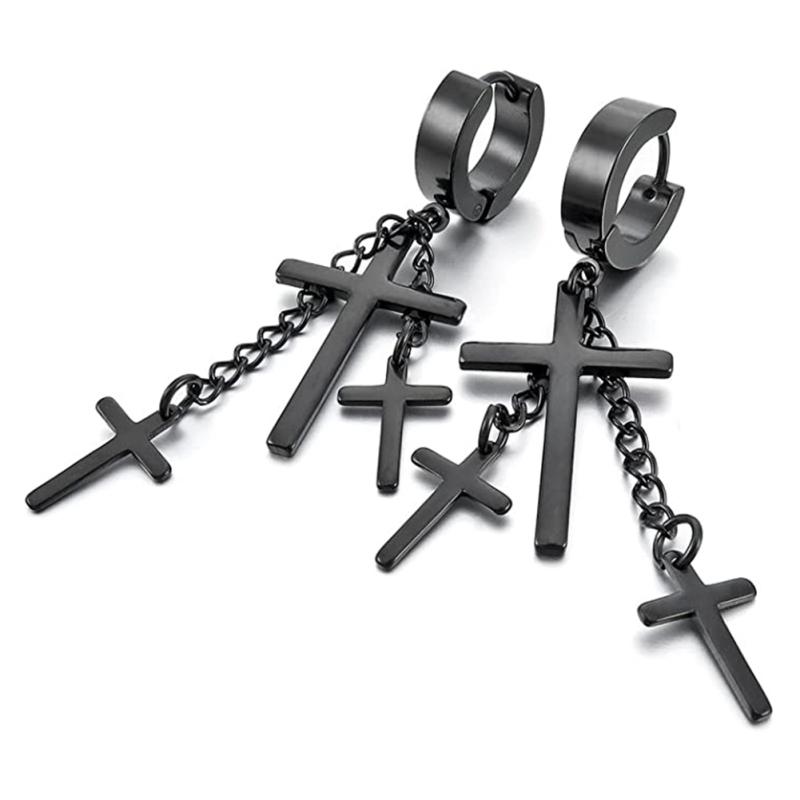 RUI RUI YU 2 Stk/sett Øreklips Titanstål Gotisk Sort Universal Ørepropper