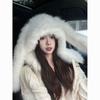 Winter Plush New Ear Protection Rabbit Lei Feng Hat Cute Integrated Thickened Rabbit Hair Cold Proof and Plush Warm Hat