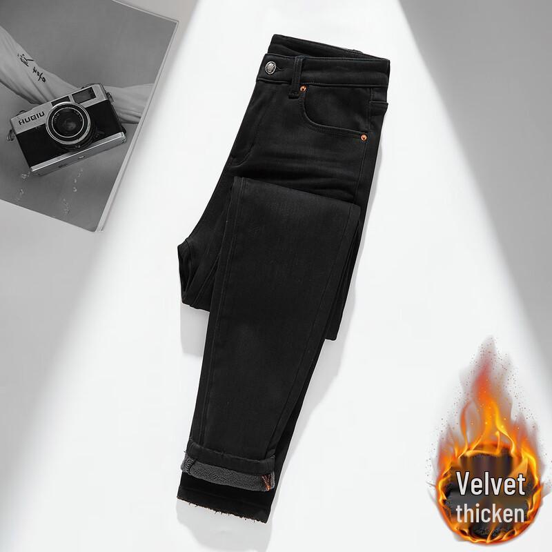 RAIN.CUN Women s High-Waist Fleece-Lined Skinny Jeans 25