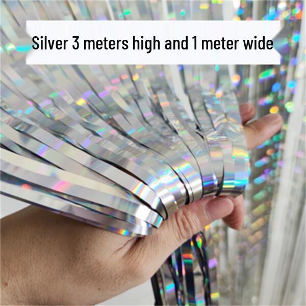 Laser Fringe Backdrop & Tinsel for Party or Event Decoration