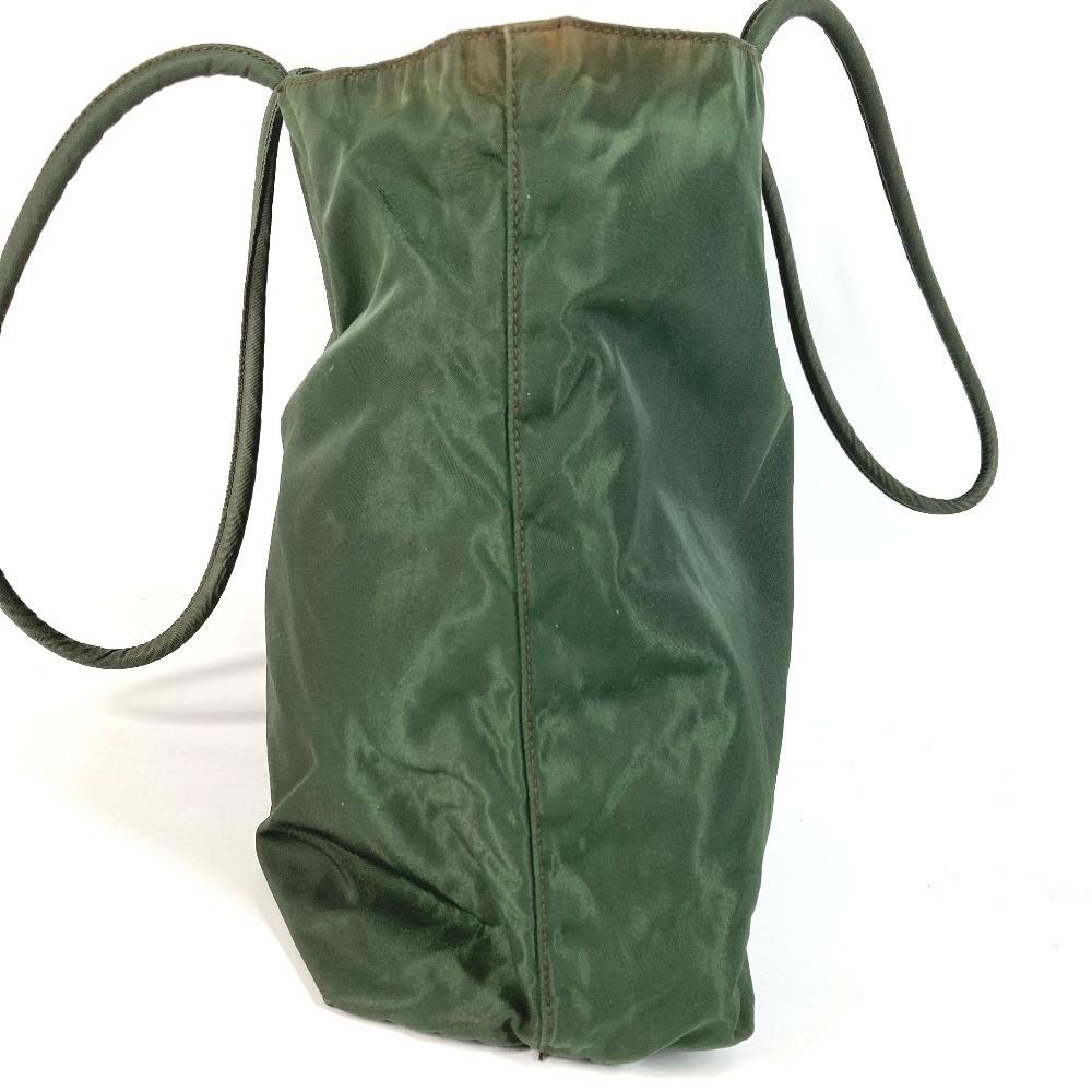 Prada צלחת לוגו משולשת תיק תיק טוט תיק כתף ניילון חאקי