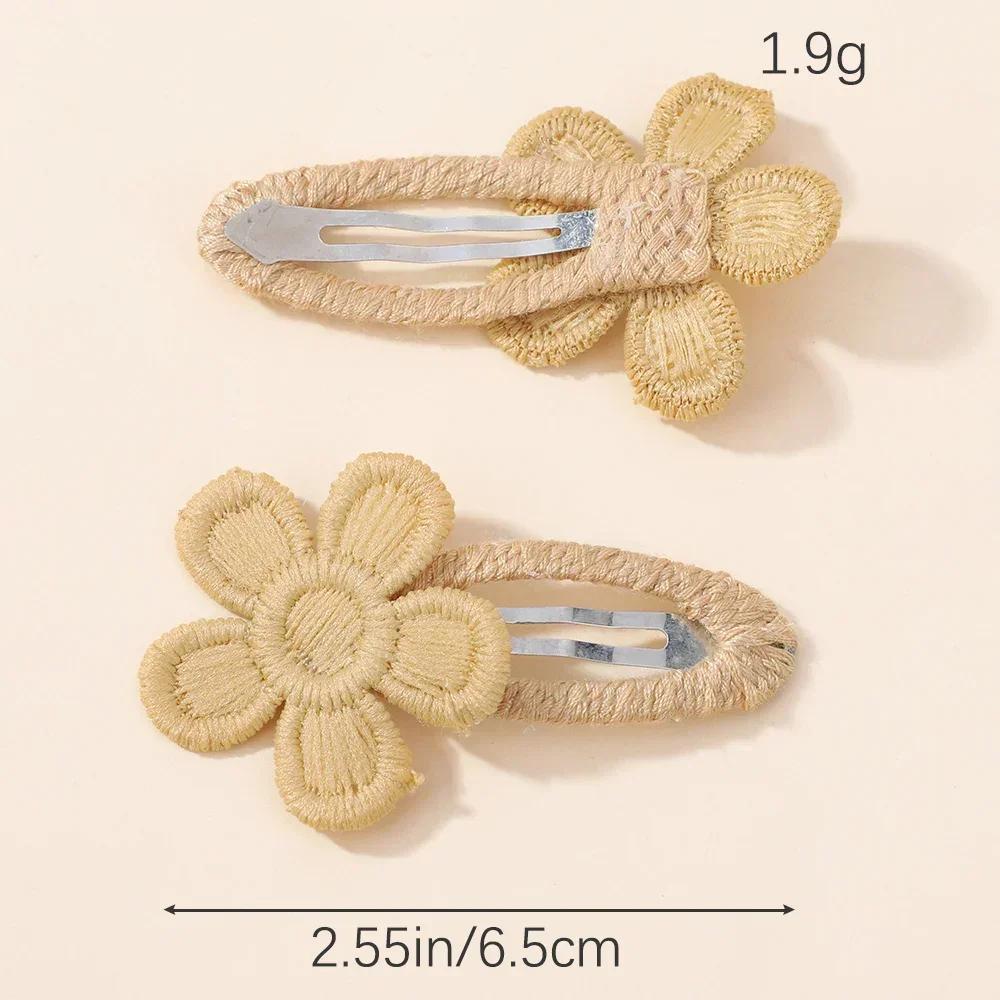 RAINBOW BOWS Ins Style Daisy Flower Hair Clip Set for Baby Girls Lovely Hair Bang Clips Hairgripes Barrette Kid Hair Accessories