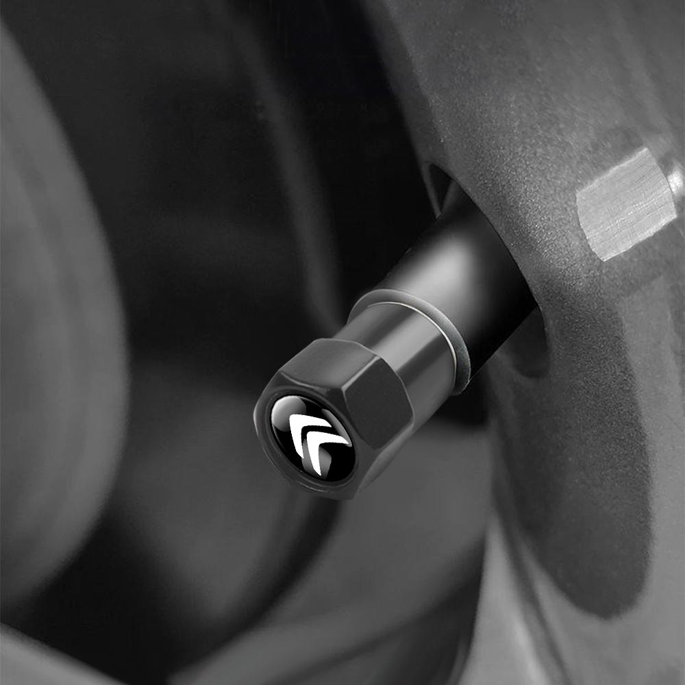4ks Styling auta Kovové Krytky Ventilků Pneumatik Kol Auta Pro Citroen C4 Picasso Xsara C5 Aircross Cactus C1 C2 C3 C6 C8