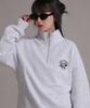 LIKE THE MOST Studio Heart Half-Zip Brushed Over Sweatshirt 4 Colors