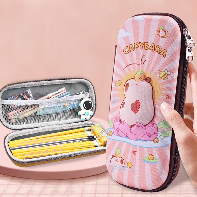 

3D Capybara пенал устойчивый к падениям школьные принадлежности большой емкости многофункциональный пенал канцелярские принадлежности