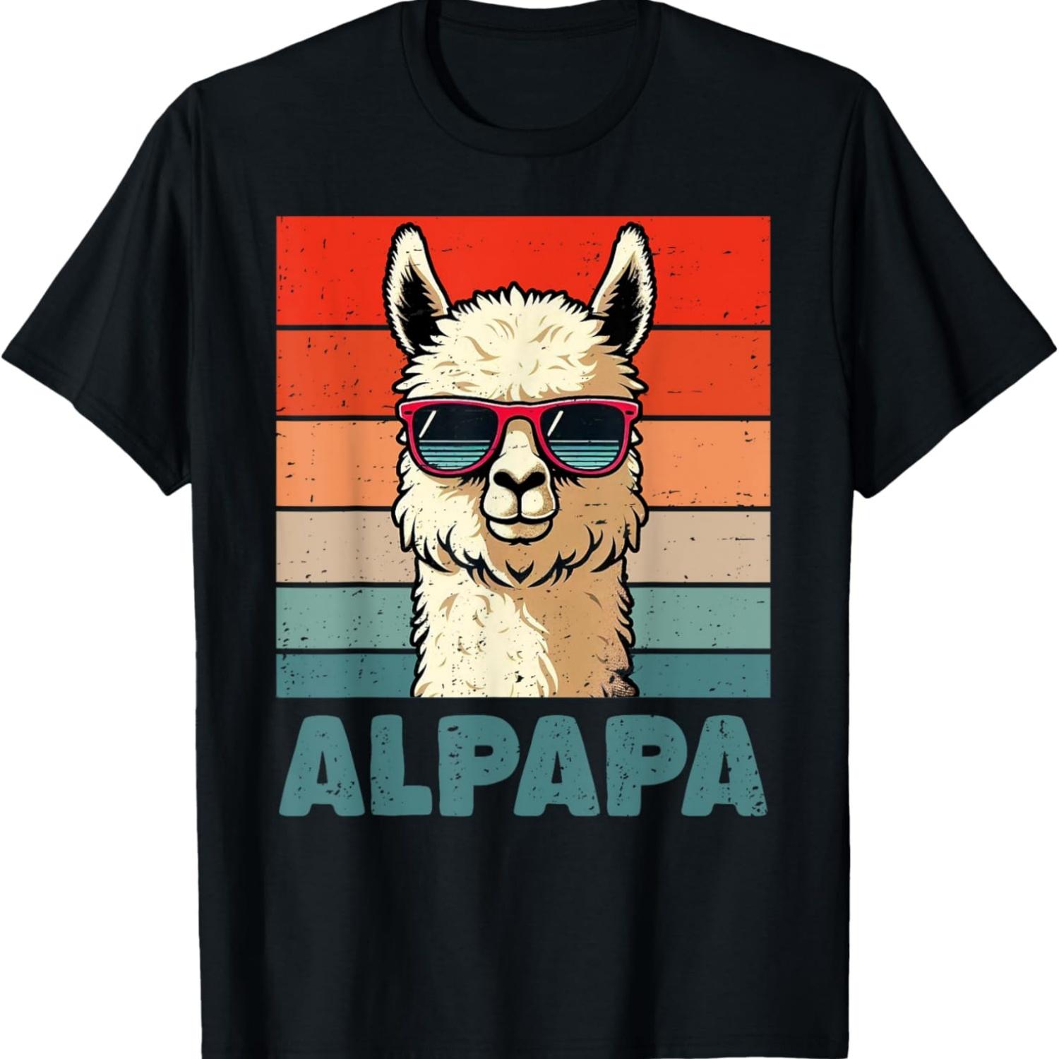 

Alpapa Father s Day Best Dad Alpaca Funny Alpaca Alpapa T-Shirt XXXXXL