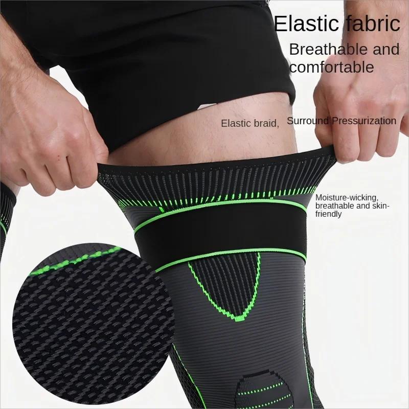 1/2Pcs Full Leg Compression Sleeve With Compression Strap For Women Men Long Leg Sleeve For Running Basketball Football Cycling