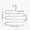 1PC Stainless Steel Pants Rack Five-Layer Multi-Functional Hanger Multi-Layer Pants Storage Rack