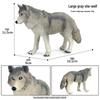 Cross-border Wild Animal Model: Prairie, Brown, Snow, Predator Wolves & Cub Educational Display Toy
