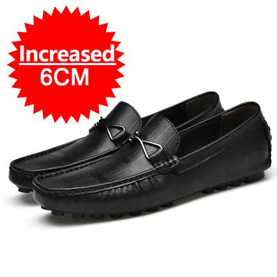 Fashion New Summer Men's Inner Heightening Shoes Leather Casual Business Shoes Invisible Height Increasing Shoes Sport Elevator 6CM