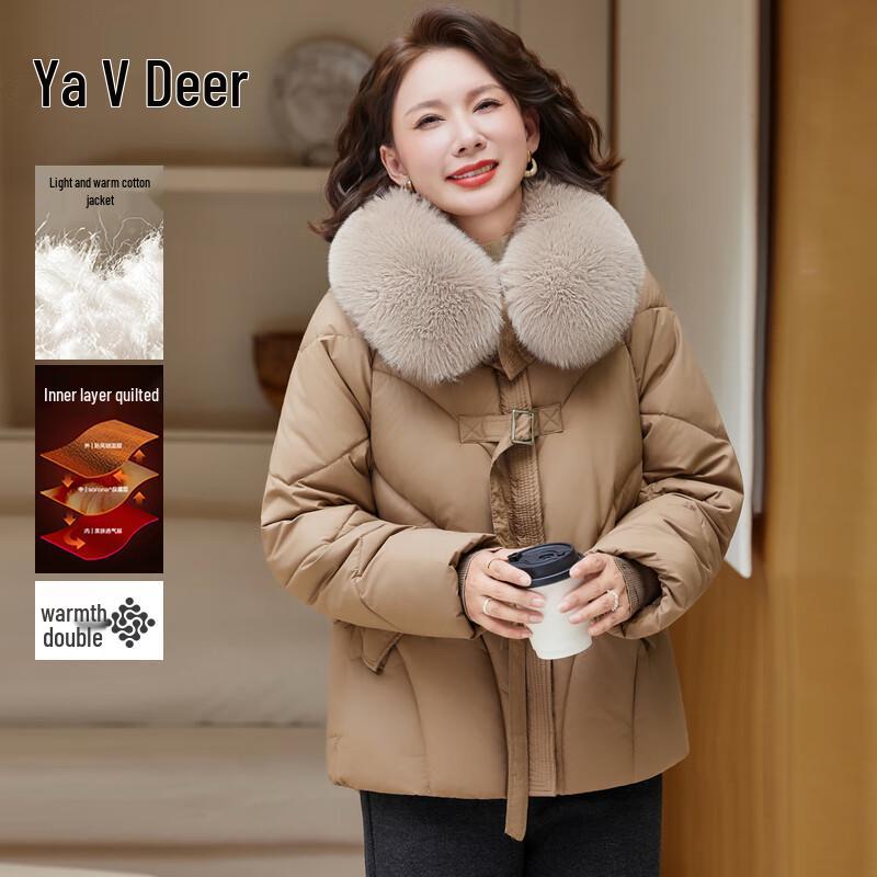 

Yalu Women s Elegant Fur Collar Winter Padded Coat 3XL