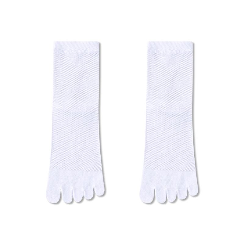 Women's Antibacterial Split-Toe Mid-Calf Socks - Breathable, Deodorant, Sweat-Absorbent Cotton for Summer
