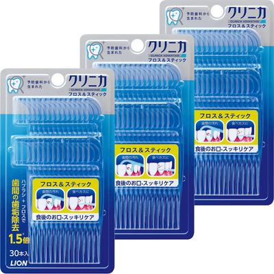Advantage Floss Sticks 30 Pieces X 3 &
