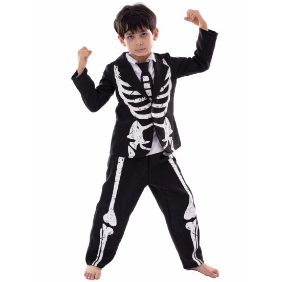 Kids Skeleton Costume Halloween Skeleton Tutu Skirt/Dinosaur Jumpsuit/Bone Onesie Outfit