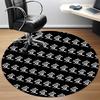 1pc Love Print Carpet, Round Non Slip Durable Large Size Office Carpet, Suitable for Office