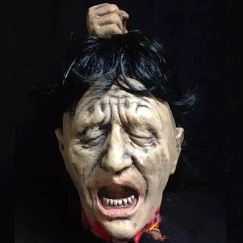 Halloween Haunted House Scene Decor Latex Filled Head Prop For Party And Bar Setup