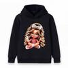 Kids Boys Girls Hooded Sweatshirt Cute Cartoon Girl Print Long Sleeve Pullover Hoodie Casual Warm Top For School Street Daily Wear For 3-12 Years Old