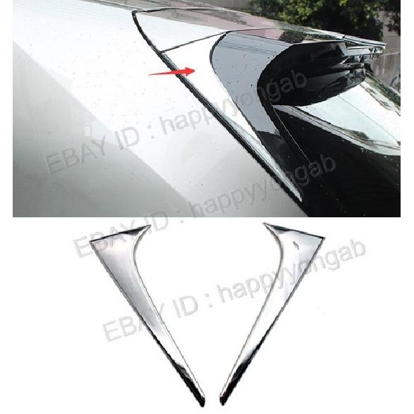 For -2024 Lexus UX 200 250h ABS Rear Window Triangle Cover Trim Chrome 2PCS