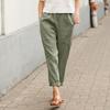 IHUASU Women's Fashion Casual Solid Color Print Pants & Capris