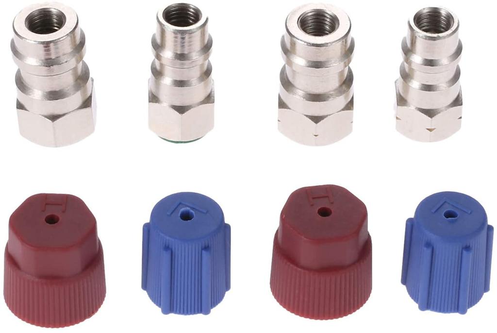 Bowarepro R134a Gas Charge Conversion Adapter R12 R22 to R134A Port A/C Pro