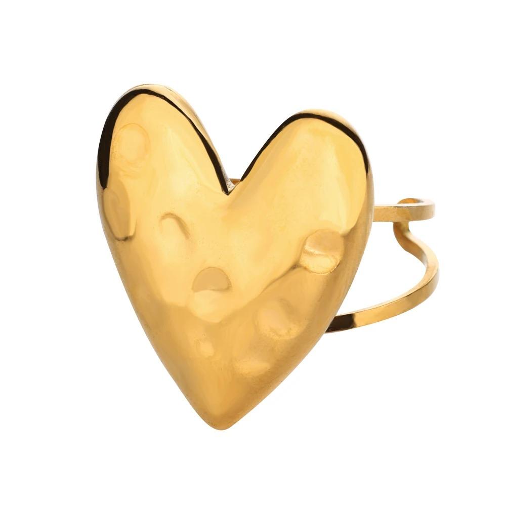 Zircon Little Heart Rings For Women Minimalism Heart Ring Stainless Steel Finger Dainty Ring Valentine Gifts