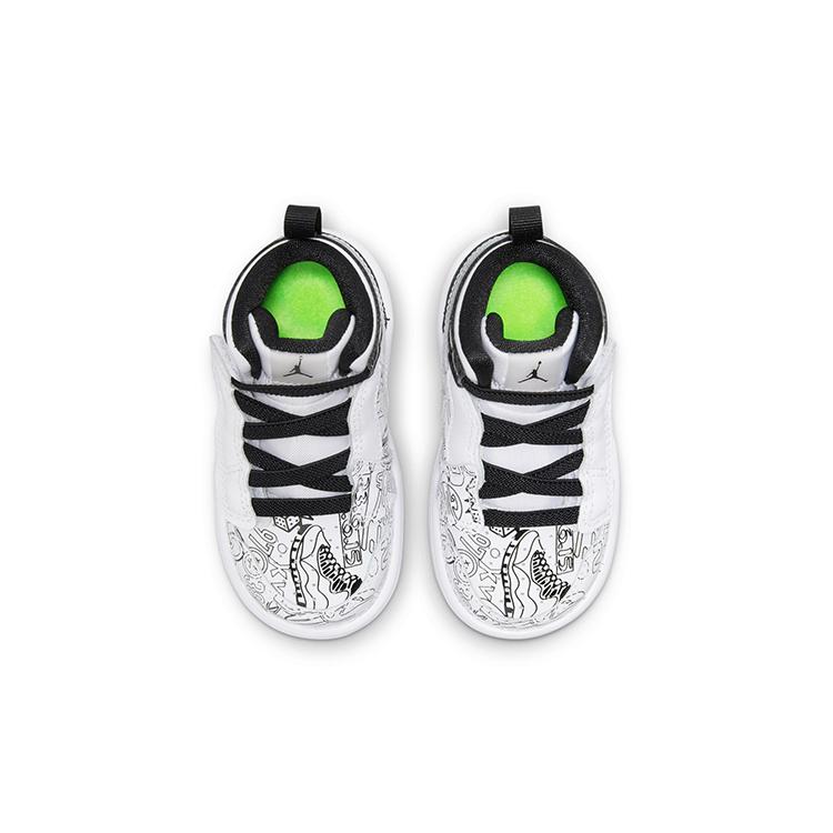 Jordan 1 Mid White Black Graffiti DH9682-100