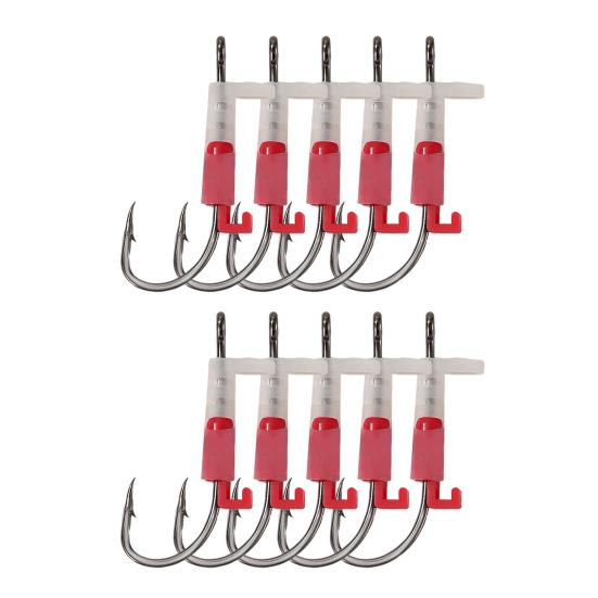3/5/10/15/20Pcs Luminous Live Shrimp Fixing Hook Heavy Duty Glow-in-the-dark Barbed Fishhook Freshwater Saltwater Catfish Bass Fishing Hook