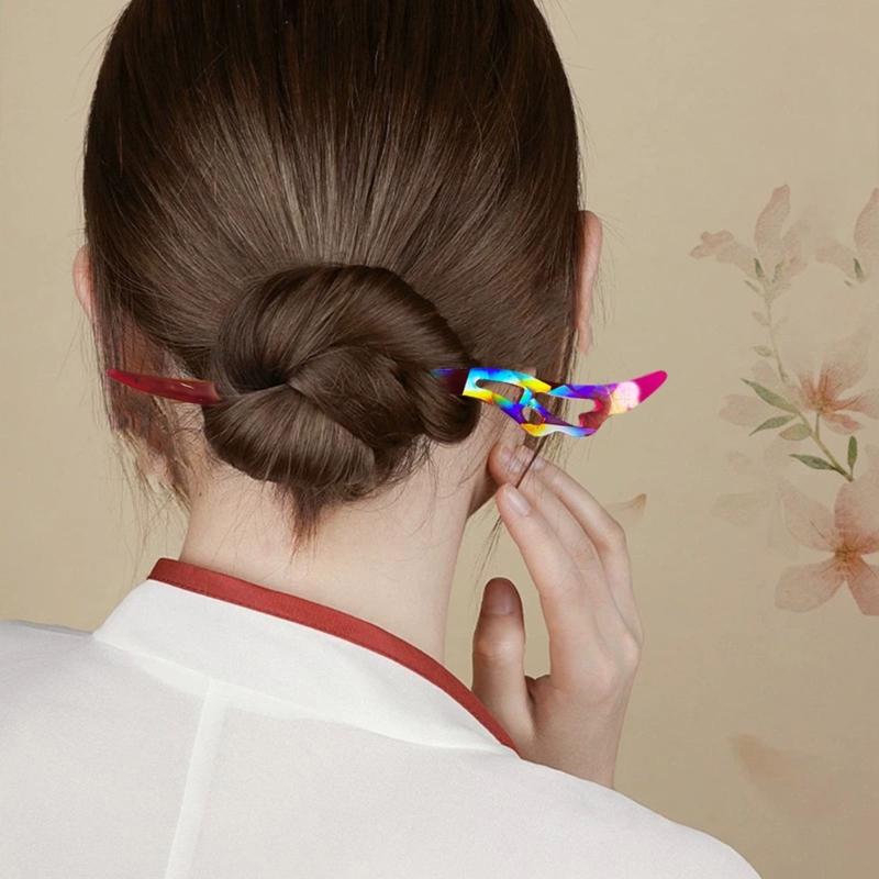 Holographical Hairpin Mold Vintage Hair Stick Silicone Mould Jewelry Making Hair Clip Resin Molds Crystal Epoxy Casting