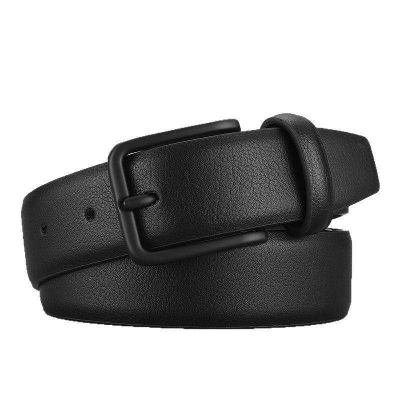 Trendy Men'S Belt Buckle Head, Casual Alloy Pin Buckle Head Layer Belt Brand Belt Men'S