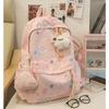 Schoolbag New Macaron Star Printed Backpack Middle School Girl Sweet School Bag Large Capacity Lightweight Backpack