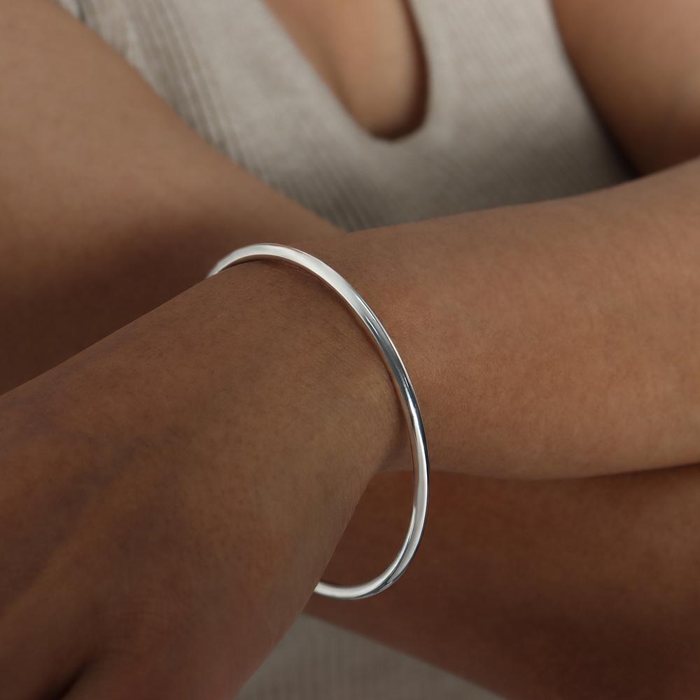 Fadeless Stainless Steel Bangle Bracelet For Women Non Fading Circular Minimalist Women's Hand Bracelets Woman Luxury Zircon