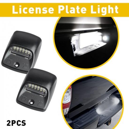 1Pair White LED License White Plate Lights Fit 2005-2015 Toyota Tacoma, Tundra