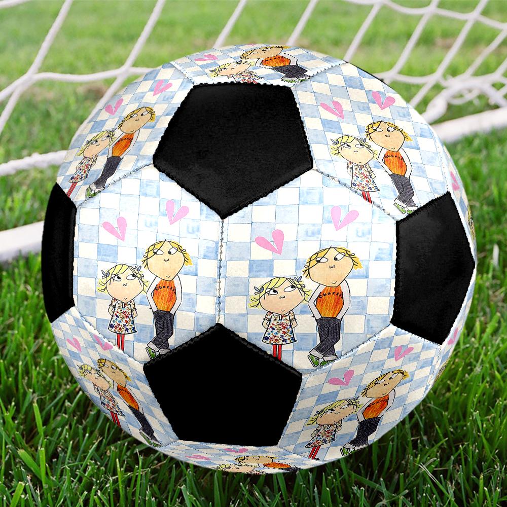 Charlie and Lola Theme Size 5 Soccer Ball, Suitable for Both Indoor and Outdoor Matches, a Gift Suitable for Everyone.