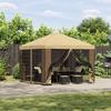 Garden Pavilion with Side Walls 3 X 3 M Cream