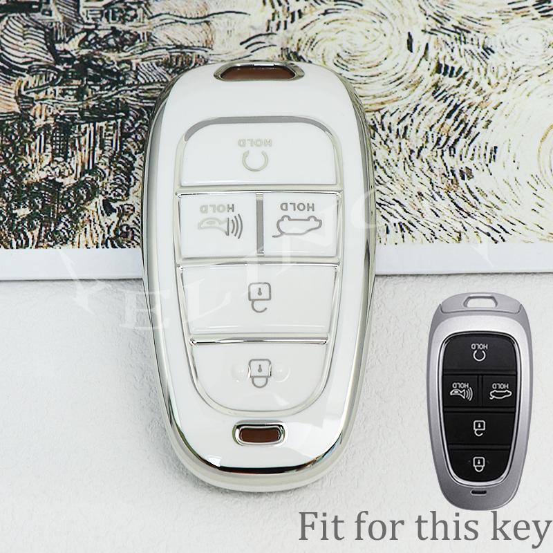 4 5 6 7 8 Button Car Key Cover Auto Shell Fob Case Keychain For Hyundai Santa Fe Tucson Nexo Nx4 Atos Solaris Prime