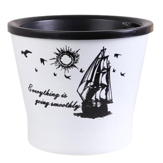 Flowerpot Water Storage Function Anti-slip PP Smooth Surface Plant Pot Patio Decor