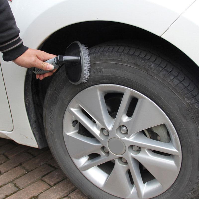 Car Tyre Cleaning Brush Durable Nylon Bristles for Rims and Tires Efficient Cleaning Tool for Vehicles