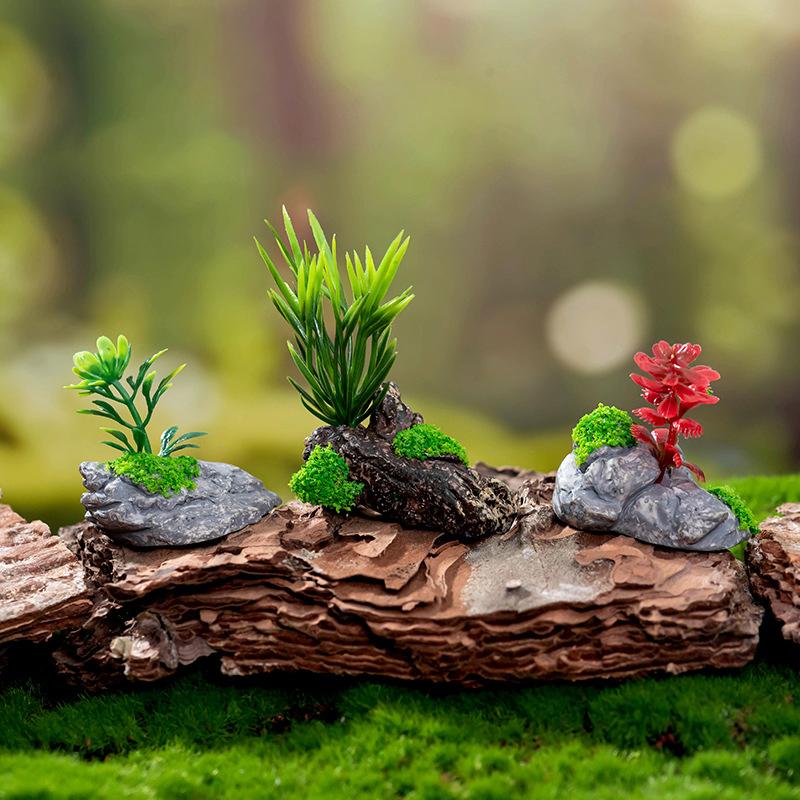 Domeček pro panenky Mini Simulovaný model zelených rostlin Diy Domeček pro panenky Domácí zahrada Venkovní výzdoba